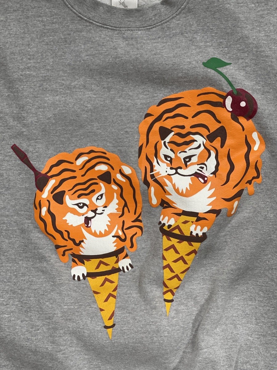 ICECREAM CONES TIGER OPEN SHIRT ＆PANTS Ice Cream Cones Print Baby Long-Sleeved Swimsuit | Eco