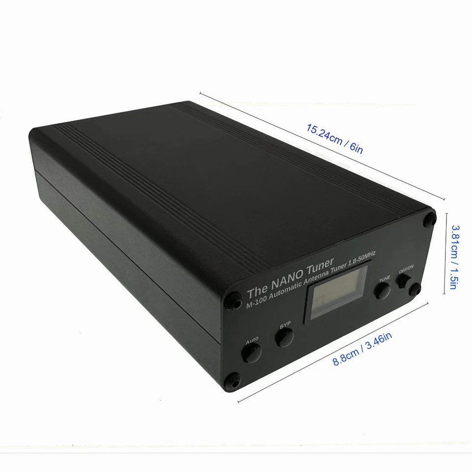 Sintonizador de Antena M-100 Pequeño 100W Sintonizador de Antena Automático Pantalla OLED 1.8-50MHz 7*7 Foto 3 de 4