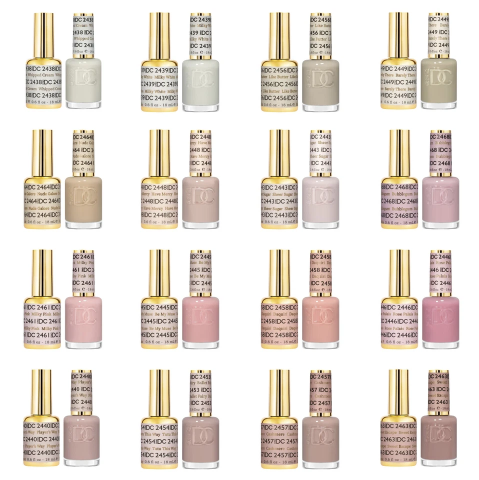 DND DC Duo Gel & Nail Polish Set 2x18ml - (#2436 - 2471) - 36 Colours