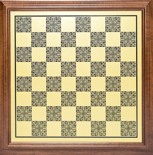 Chess Championship Staunton Style Metal Chessmen Florentine Design with Brass Bo - Picture 2 of 4