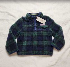 New toddler girl's 4T Vineyard Vines blackwatch plaid sherpa SuperShep pullover