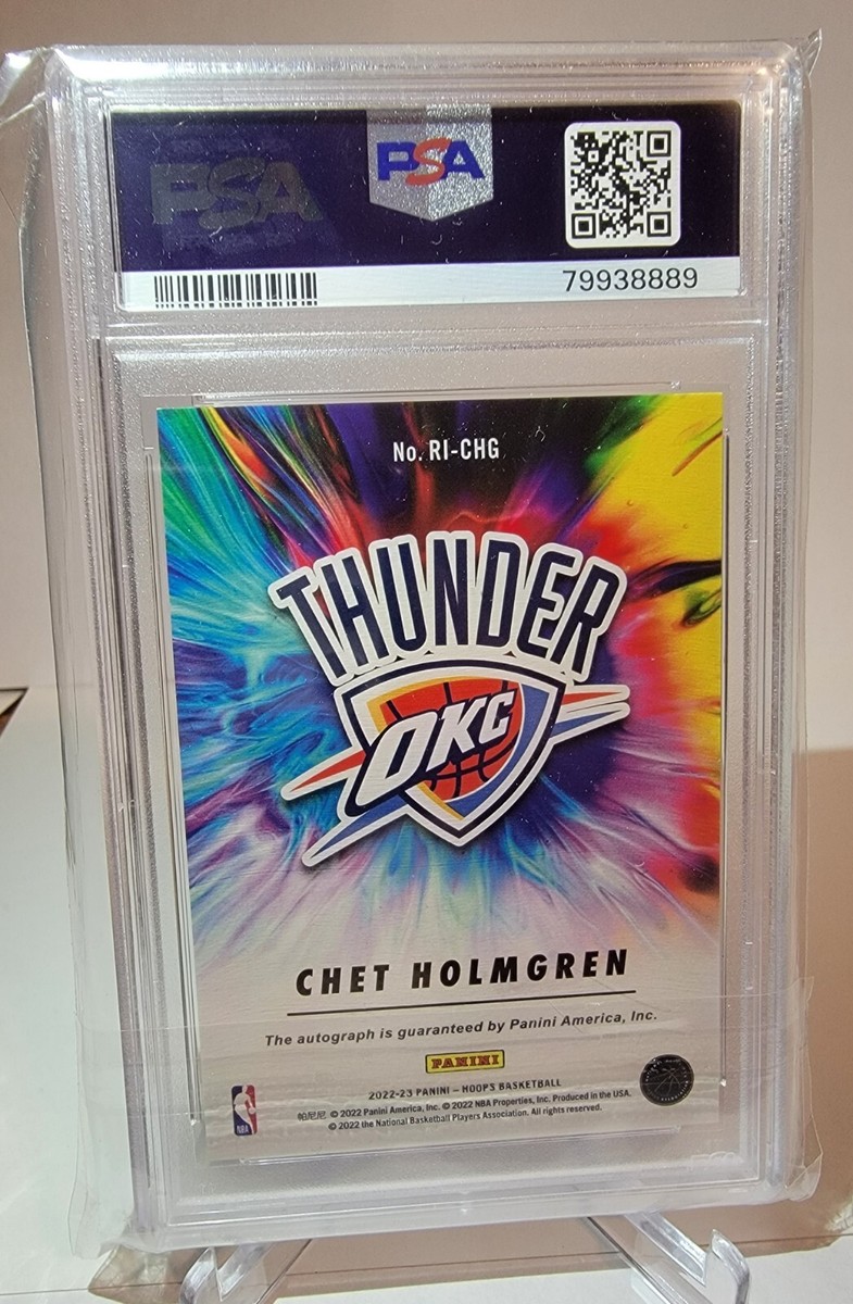 Chet Holmgren Panini NBA Hoops Rookie Ink Red Auto Limited /25