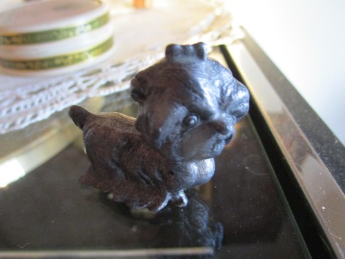 Dog Pewter Figurine Vintage Marked Yorkie - Picture 2 of 6