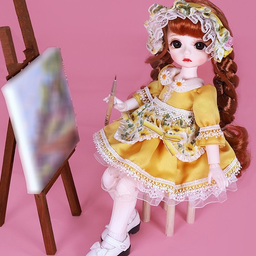 30cm Doll 1/6 BJD Dolls Dress Face Makeup Eyes Shoes Full Set Removable Clothes - Bild 12 von 12