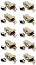 10 Pack DB9 Male Serial RS232 to RJ11 RJ12 6P6C 6 wires Telephone Phone Adapter