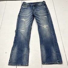 Nautica Blue Distressed Straight Jeans Men's Size 32