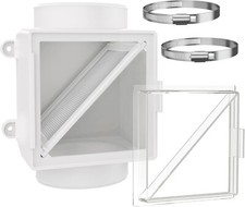 Dryer Lint Trap Indoor Dryer Vent with Lint Catcher Filter 2 4" Plastic Clamps