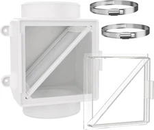 Dryer Lint Trap Indoor Dryer Vent with Lint Catcher Filter 2 4" Plastic Clamps