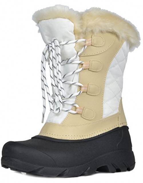 Womens Winter Faux Fur Snow Boots SIZE 10 B(M) PU Leather Waterproof Mid-Calf Womens Winter Faux Fur Snow Boots SIZE 10 B(M) PU Leather Waterproof Mid-Calf