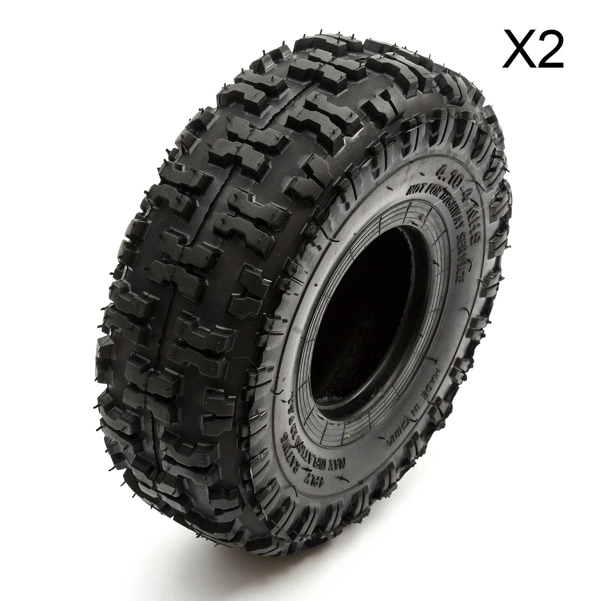 2 x Tyre 4.10 4 Knobbly Off Road Deep Tread Mini Moto Quad Bike