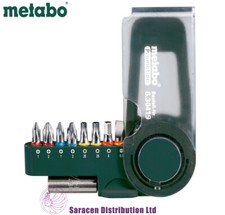 METABO 9 PIECE SCREWDRIVER BIT SET, PH, PZ, SLOT, HEX, & TORX - 630419000