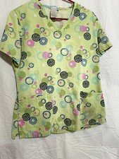 S B Scrub Top Multi Color Size Small Has A Rip Shown In Pic