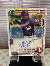 2021 Bowman Yunior Severino 1st Bowman Auto Speckle Refractor /299