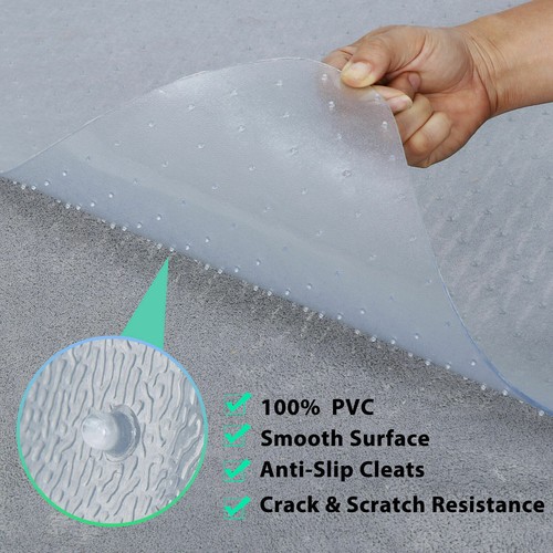 Tappetino sedia 60"" in PVC per tappeto antiscivolo tappetino protettivo ufficio uso domestico - Foto 4 di 12