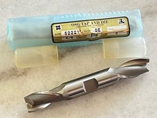 OSG 5/8" x 1-1/8" x 4-1/2" DE 2 Flutes HSS-Co Cobalt Double End Mill, 5222100
