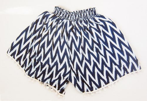 High waist Stretchy/Elasticated Ladies shorts UK size 8,10,12,14 pom tassels - Picture 26 of 33