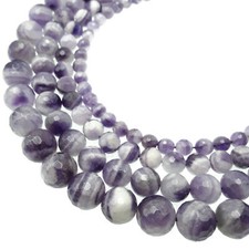 Chevron Amethyst Faceted Round Beads 4mm 6mm 8mm 10mm 12mm Approx 15.5" Strand