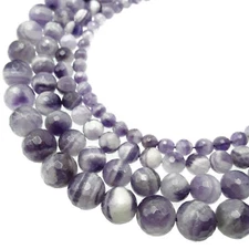 Chevron Amethyst Faceted Round Beads 4mm 6mm 8mm 10mm 12mm Approx 15.5" Strand