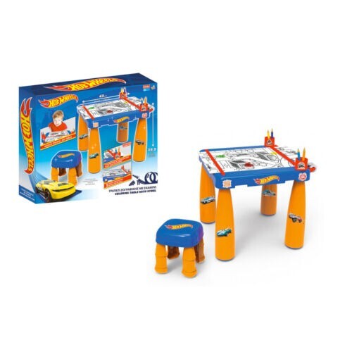 Bildo – Hot Wheels Tavolo Coloring Con Sgabello