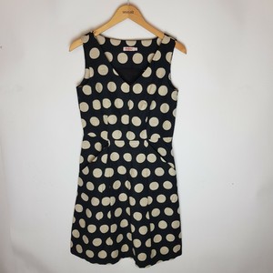 navy spotted dress