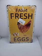 farm fresh eggs sign Metal 8x12 Brand New                    