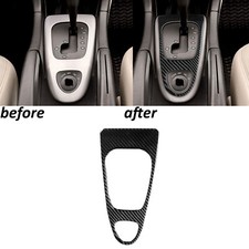 Real Carbon Fiber Interior Console Gear Shift Panel Cover For Saab 9-3 2003-2006