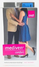 Medi 45004 Mediven Medical Compression Stockings Thigh High w/Lace Band - NEW