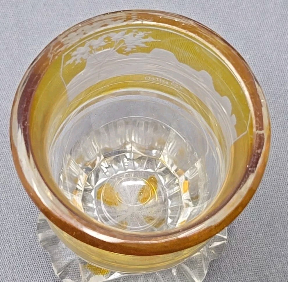 Bohemian Souvenir Amber Glass Bastei, Rock Formation Germany 19th ...