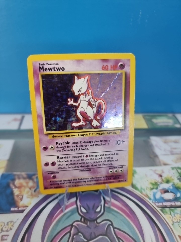 Mewtwo 10/102 Base Set Unlimited Holo Rare 1995 EN 60HP Pokemon