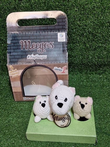 Cuddly Crocheted Baby Kids Soft Toy Dogs Limited Edition Wendy, Trixie & Dexter - Picture 2 of 14