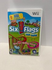 Six Flags Fun Park Nintendo Wii 2009 Game Disc Case Bonus Insert Ubisoft