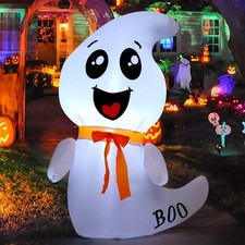 4 FT Halloween Inflatable Cute Ghost Outdoor Decorations Blow up Yard Ghost with