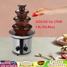 Chocolate Fountain Machine,4 Tier Stainless Luxury Cater Cheese Cascading Fondue