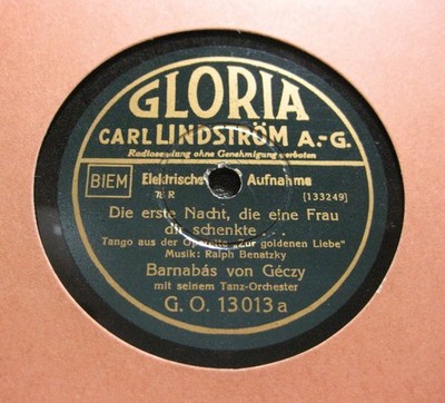 BARNABAS VON GECZY Die erste Nacht, die eine Frau dir schenkte / Ich schenk...
