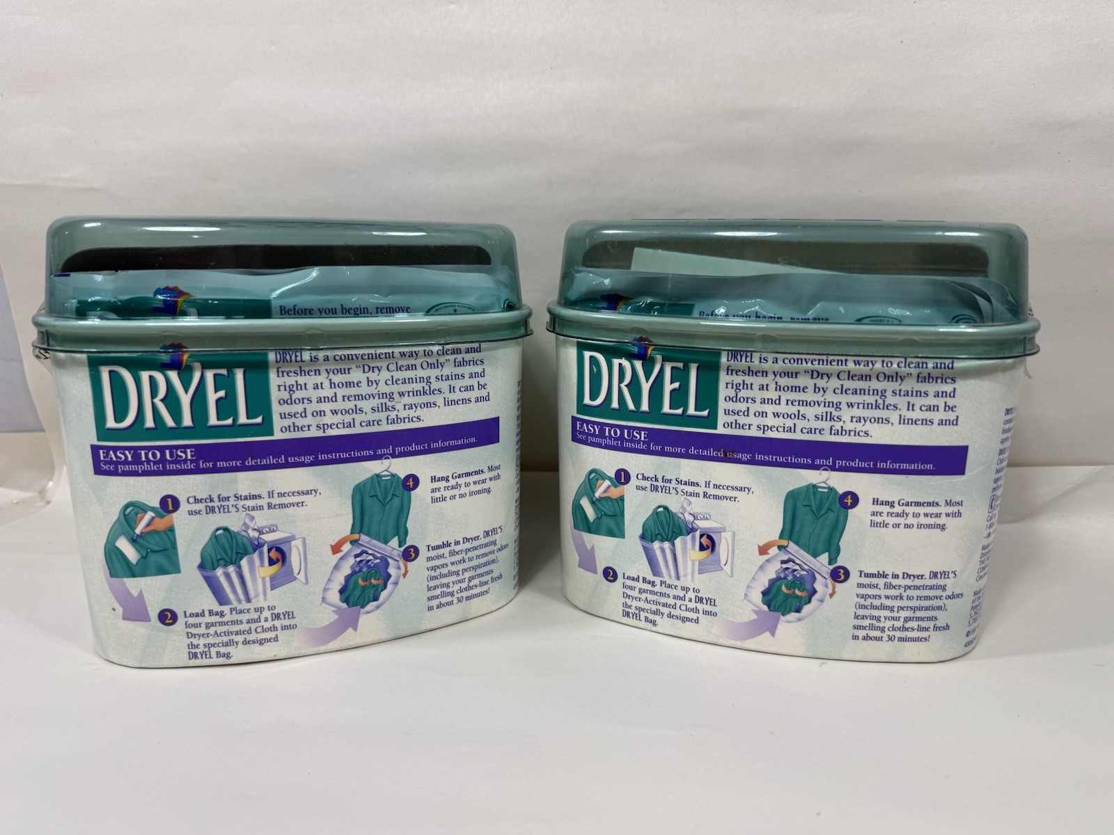 DRYEL Dryer Dry Cleaner Primary Kit 16 Garments Refill Cloths 24 NEW Vintage Lot