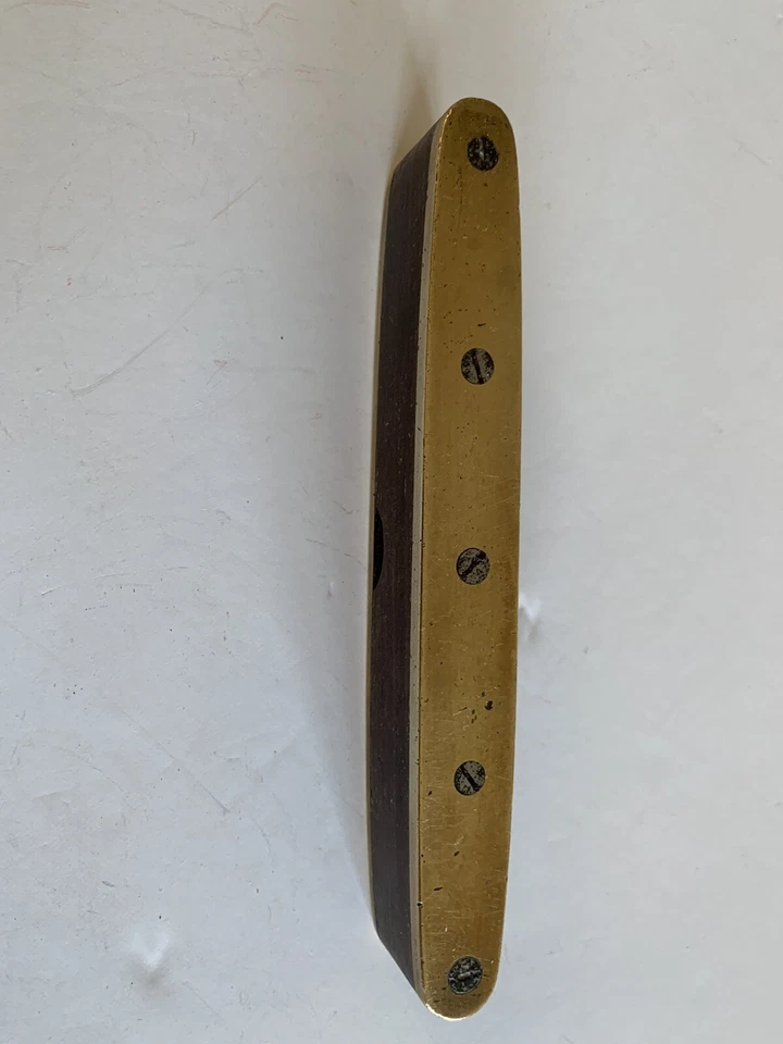 Vintage 6 Inch Brass & Mahogany Spirit Level Collectible Rare - Image 3 of 4