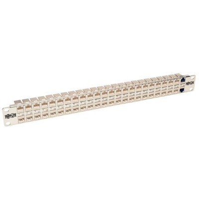 Eaton Tripp Lite Series 48-Port Cat6a Patch Panel Rackmount Shielded Feedthrough