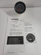 Nos - Vdo 120mph Cockpit Black Speedometer 3-18
