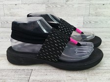 Women's Vionic Sandals Serene Tia Pink Black Shoes Sling Orthotic Flip Flop Sz 7
