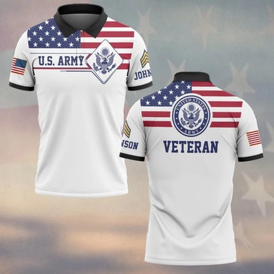 Proud Veteran Gift Polo Shirt