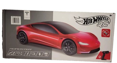 Hot Wheels Tesla Roadster Remote Control RC 2.4 Ghz 1:10 Toy Car Red