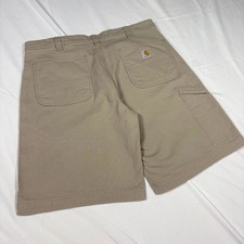 Carhartt Relaxed Fit Canvas Work Shorts Tan Men's Size 36