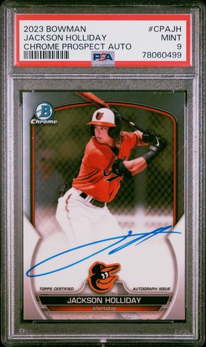 2023 Bowman Chrome Prospect Autographs Jackson Holliday #CPAJH PSA 9