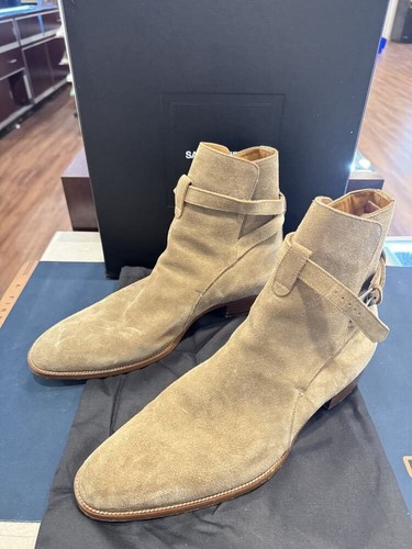 Saint Laurent Wyatt Suede Ankle Boots (MENS 11) LS(343601) - Picture 5 of 13