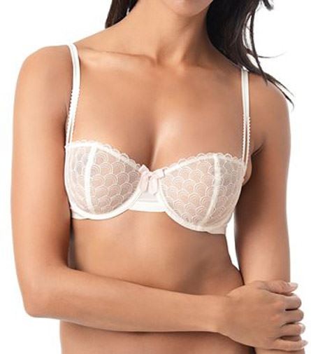 Triumph Candle Spotlight Underwired Half Cup Semi-Sheer Bra Angora (6308) 32D