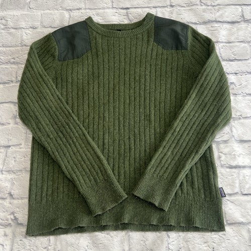 Patagonia Herren Pullover Nebelschneider mittelgrün Schulterflicken #50580