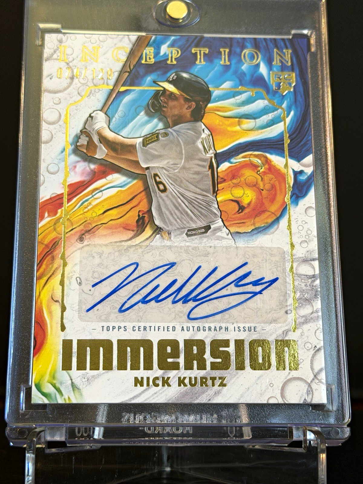Topps 2025 Inception Nick Kurtz /120 Inception Immersion RC Auto IIA-NK 