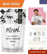 Biodegradable White Vinegar 1L Refill for Eco-Friendly Cleaning - Safe & Natural 4.99 per litre