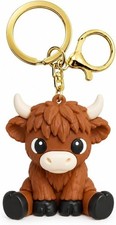 Highland Cow Keychain Funny Highland Cow Bag Charm Party Favors Cute Animal K...
