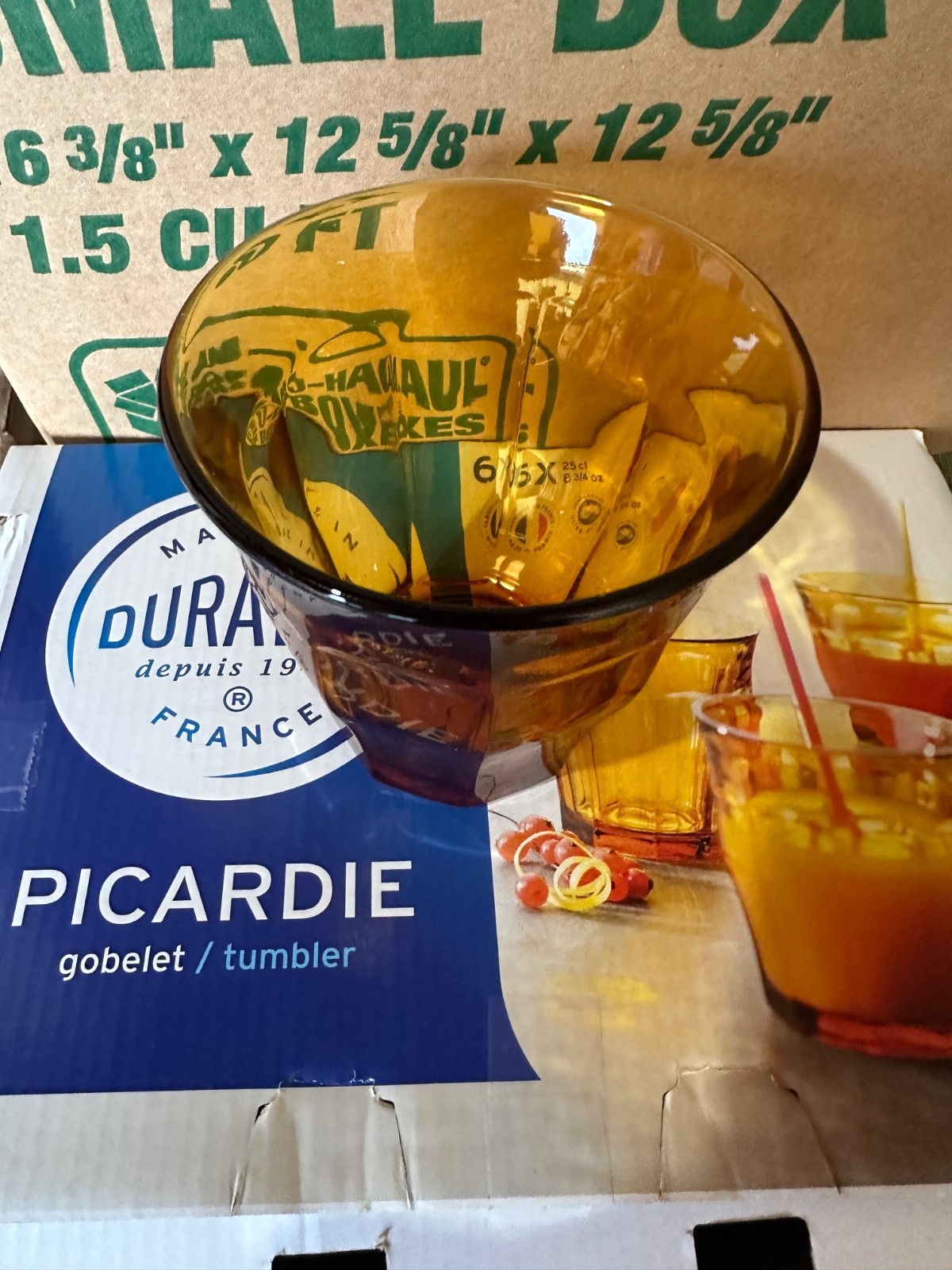 6x Bicchiere Duralex Picardie Vermeil 25Cl Vetro Temperato